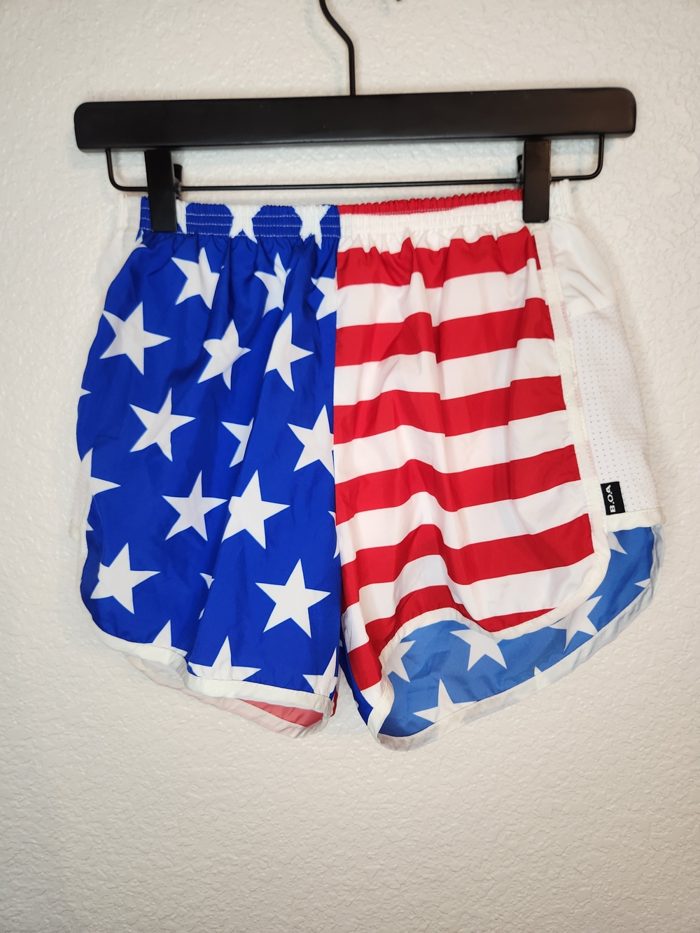 Boa American Flag Athletic Jogging Shorts Adult S Patriotic Stars & Stripes